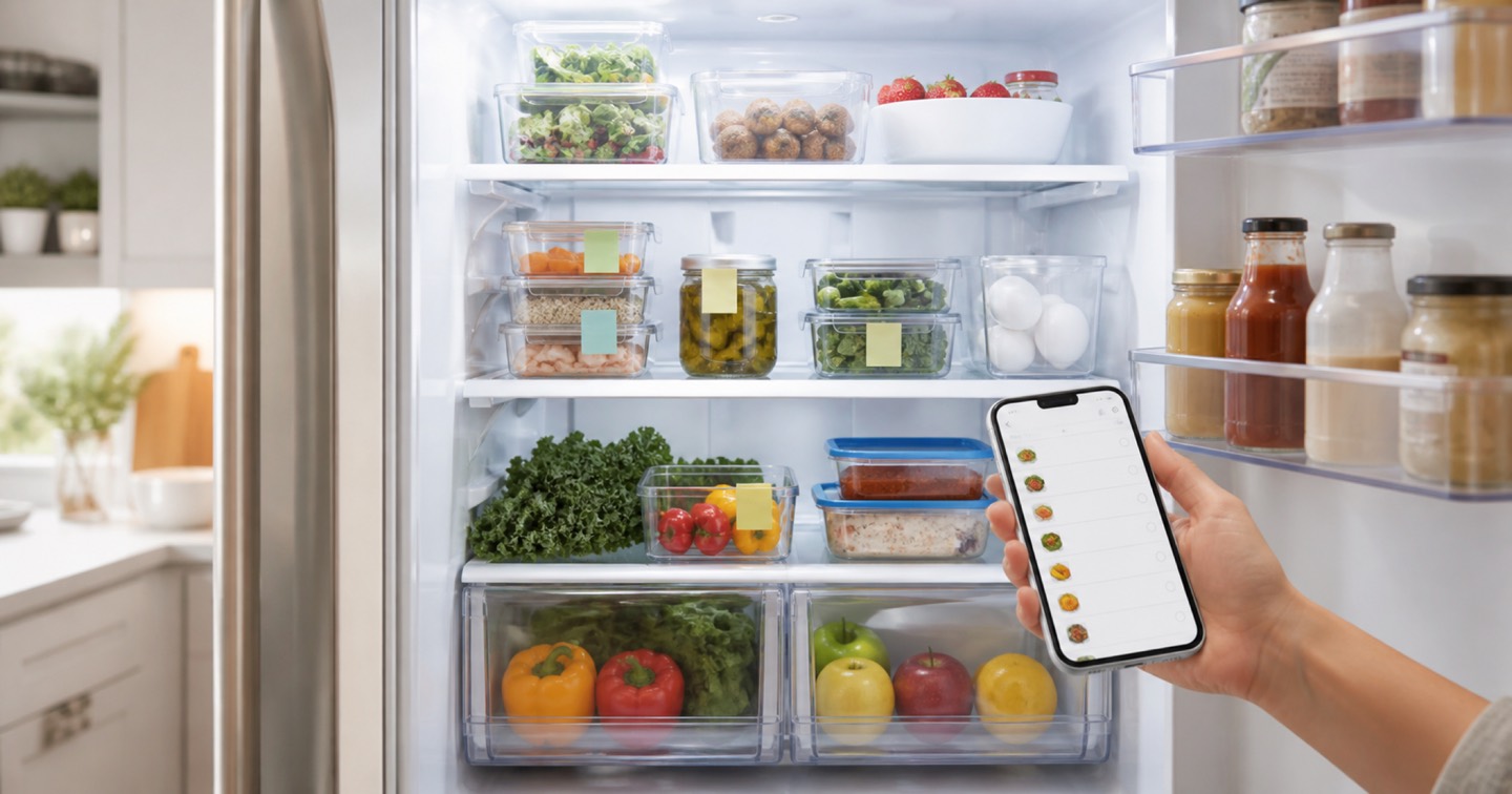 How to keep track of what's in your fridge editorial image